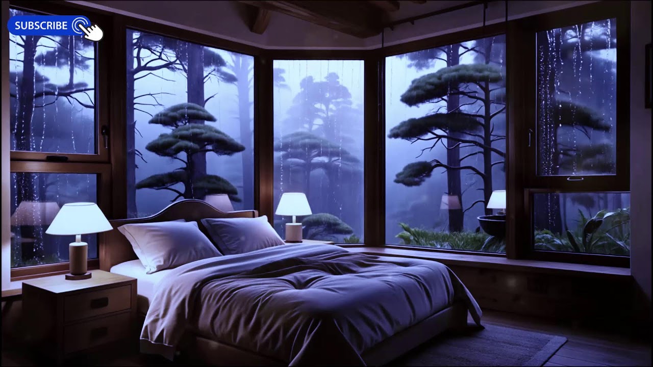 Still Awake? 🌧️ Rain on Window & Soft Piano for Deep Sleep (10 Hours)