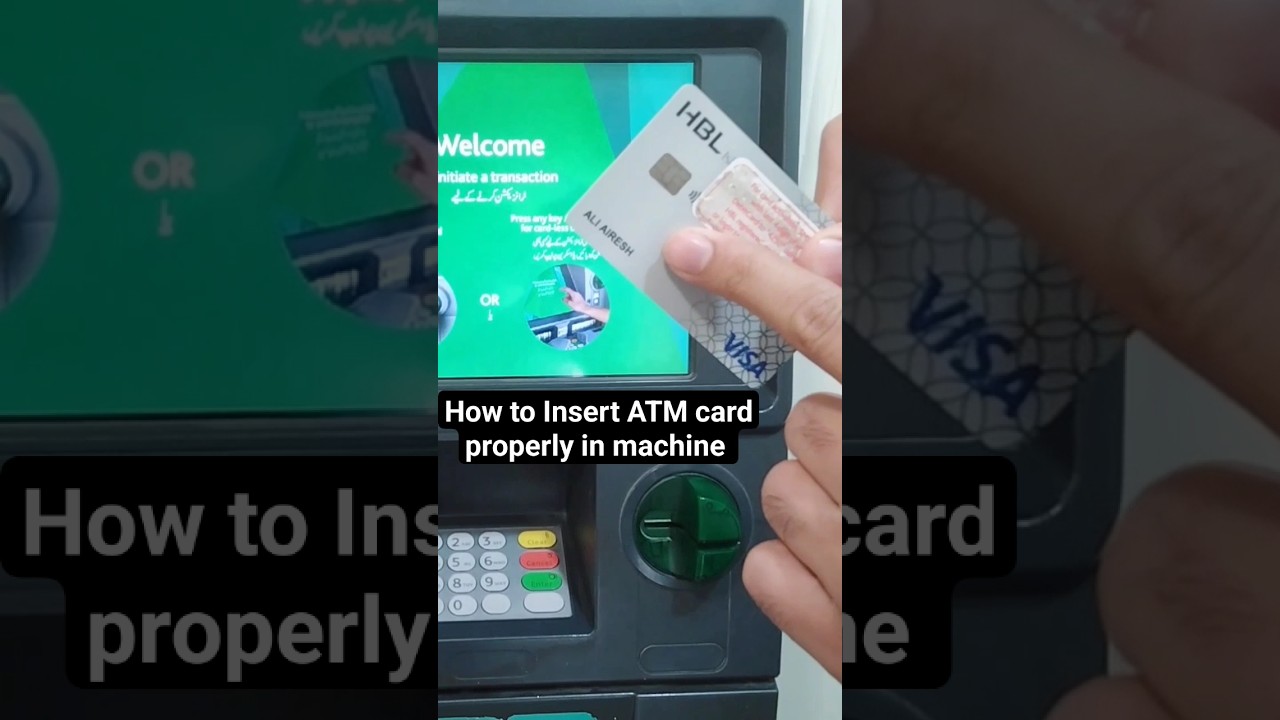 How To Insert ATM Card In ATM Machine #trending #youtube #viral #hbl