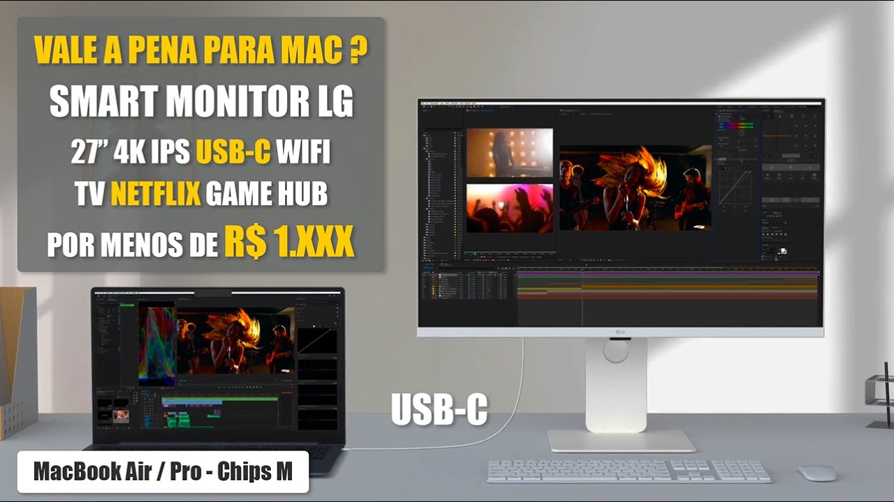 MONITOR PARA MACBOOK - ANÁLISE DO SMART MONITOR USB-C LG 27SR73UW