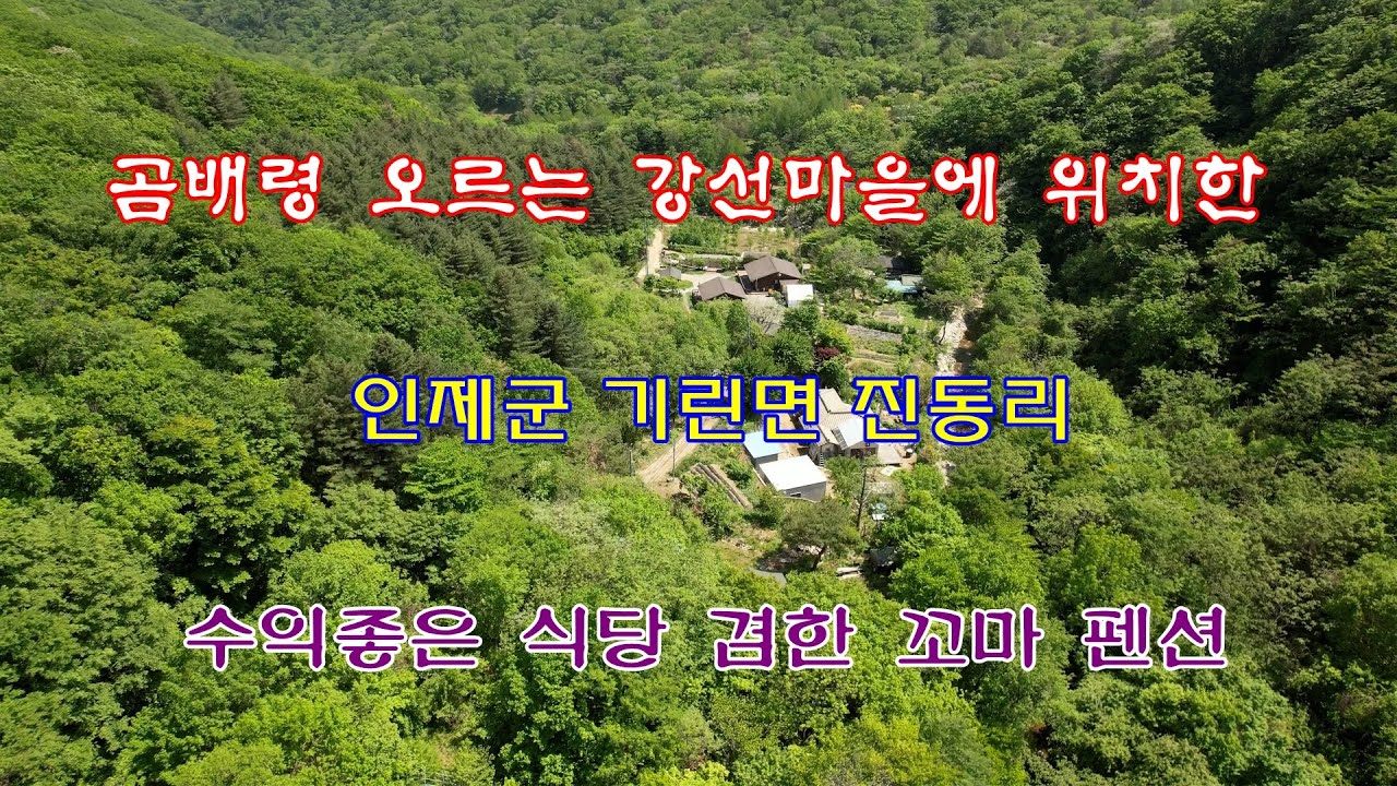 곰배령 오르는 길목 강선마을에 위치한 인제군 기린면 진동리의 수익좋은 식당겸 꼬마 펜션