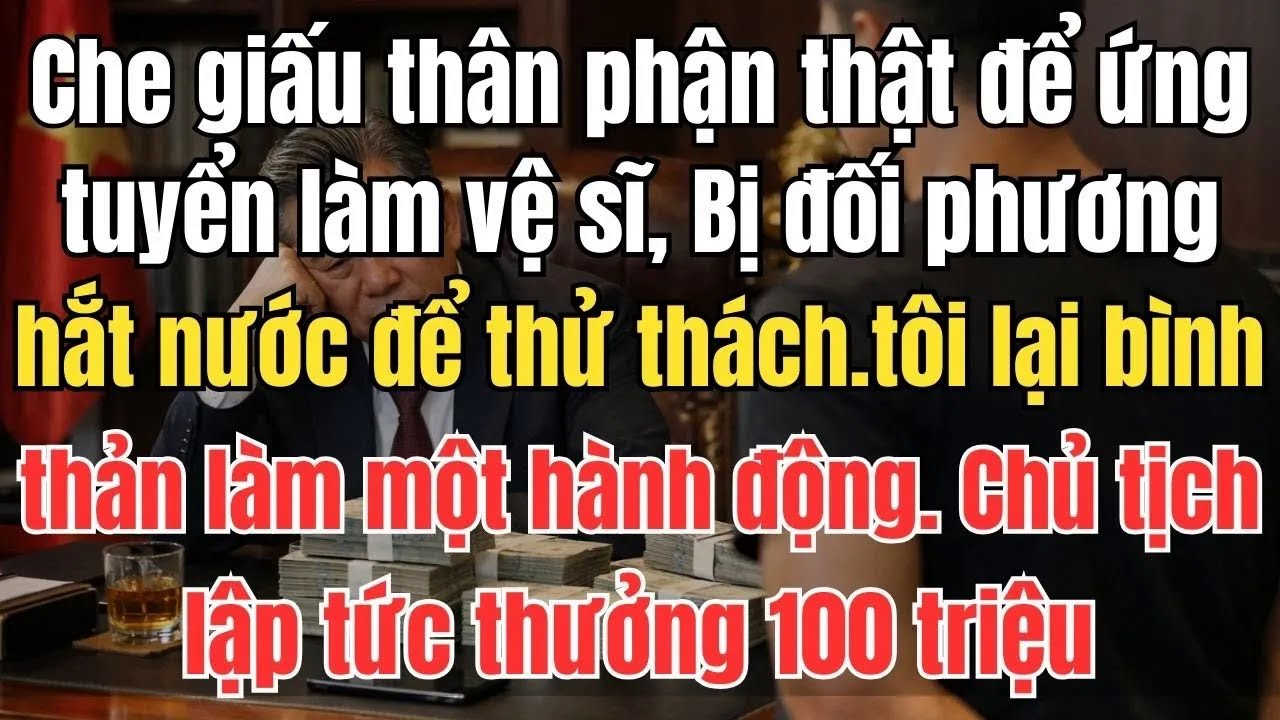 Che giấu thân phận thật để ứng tuyển làm vệ sĩ, Bị đối phương hắt nước để thử thách, Tôi bình thản