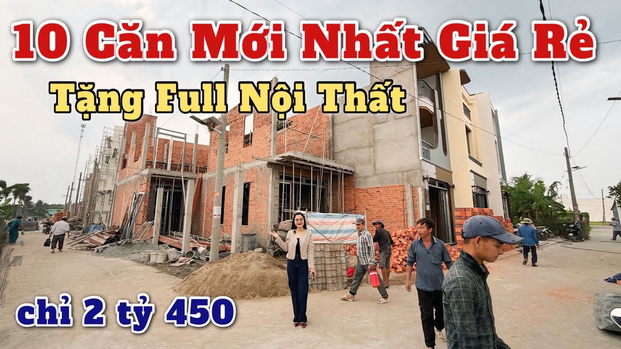 DÃY NHÀ GIÁ RẺ MỚI NHẤT 2026😮Chỉ 2 tỷ 450 giá tổng xây hết đất tặng full nội thất đường xe hơi