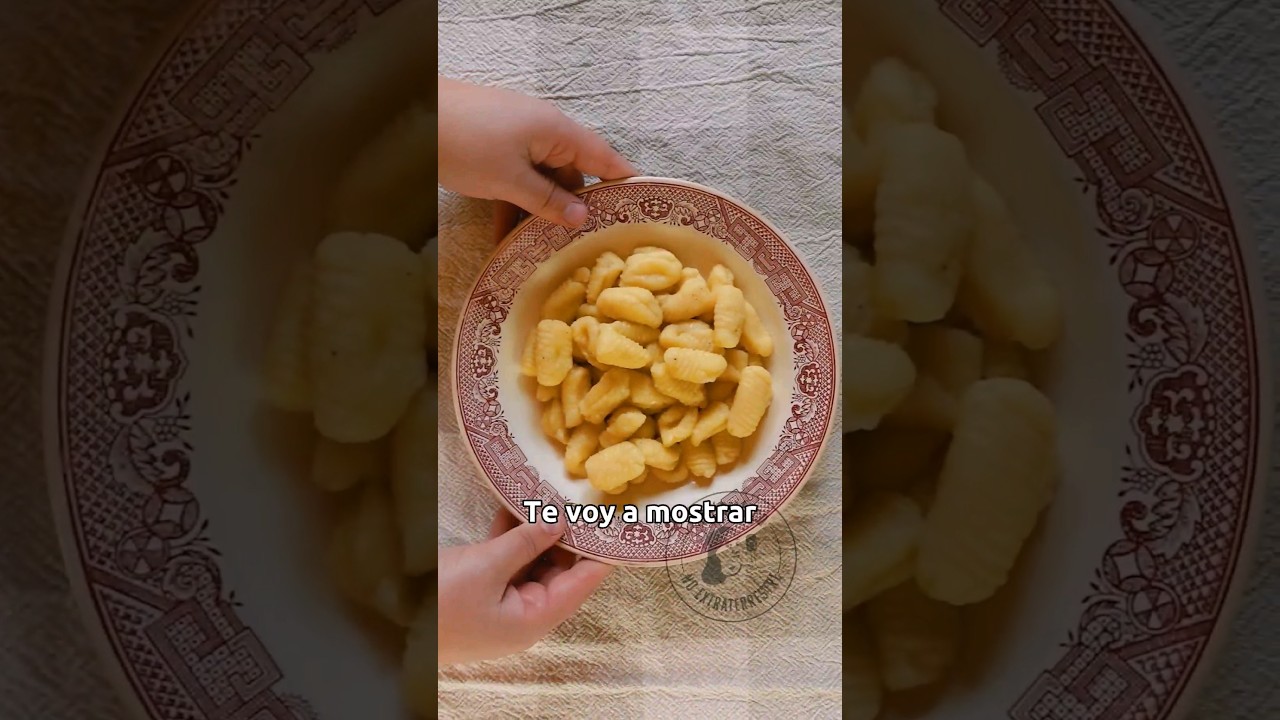 &Ntilde;oquis sin gluten con 3 ingredientes 🤯 #singluten #sintacc #soyceliaconoextraterrestre #shorts