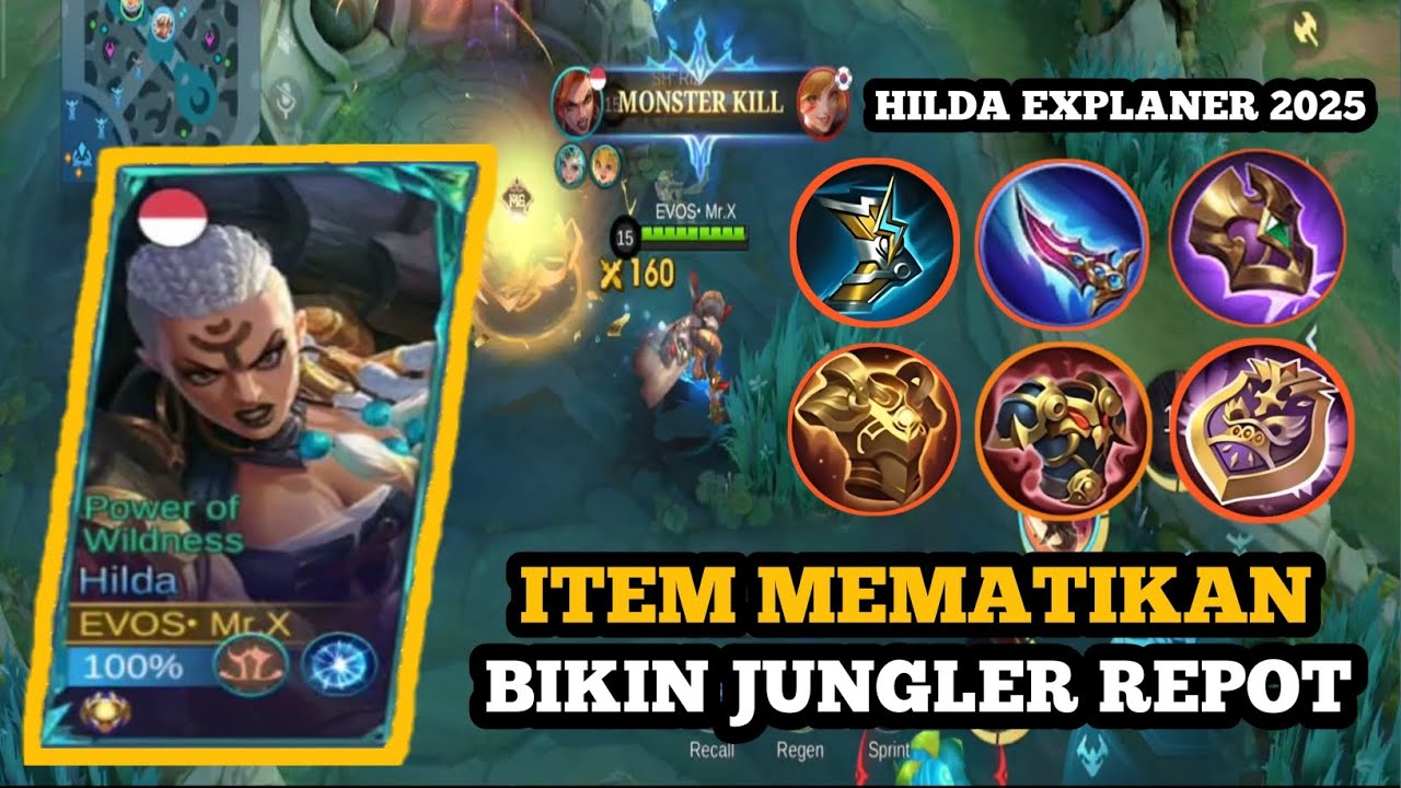 ITEM HILDA EXP LANER 2025 BIKIN JUNGLER PASRAH #hildamlbb #hildaexplaner2025 #hilda2025