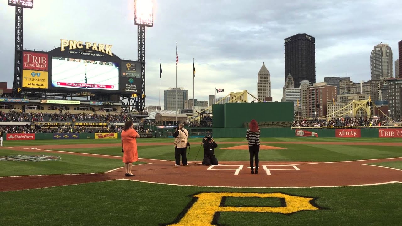 Our National Anthem sung by 14 yr old Aubrey Burchell at PNC Park for the Pittsburgh Pirates