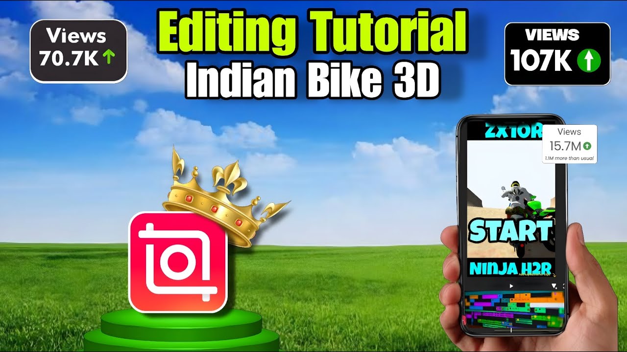 Indian Bike Racing 3D Editing Tutorial🔥 | Viral Cinematic Video Edit Full Course 