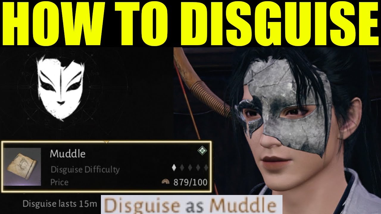 Where winds meet - how to Disguise as muddle | the art of skill theft quest guide (equip disguise)