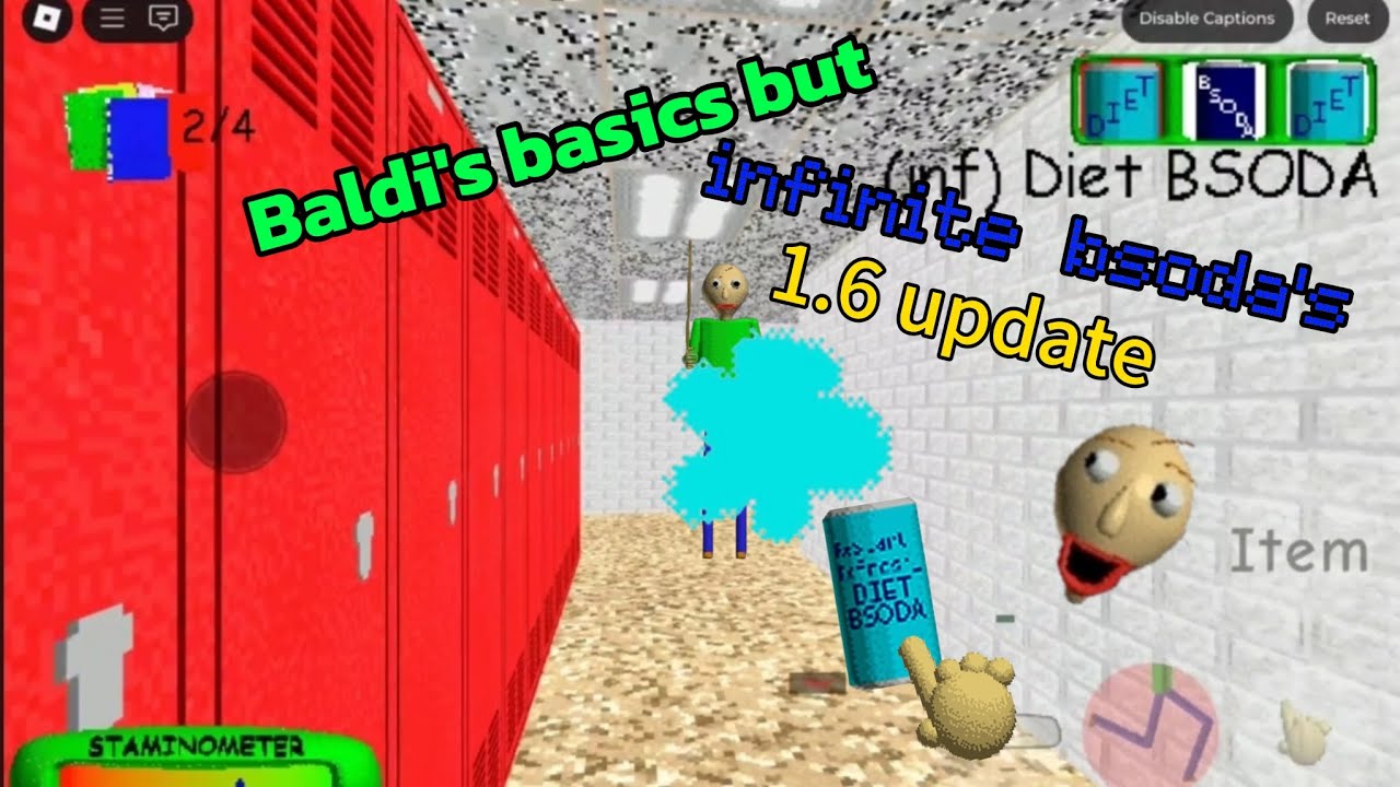 Baldi's basics but infinite bsoda's | 1.6 update | Roblox |