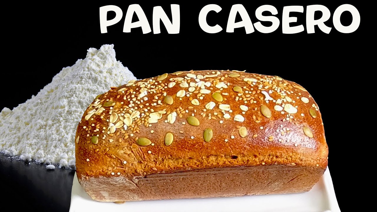 Fácil receta de pan casero con semillas. Hecho sin maquina.