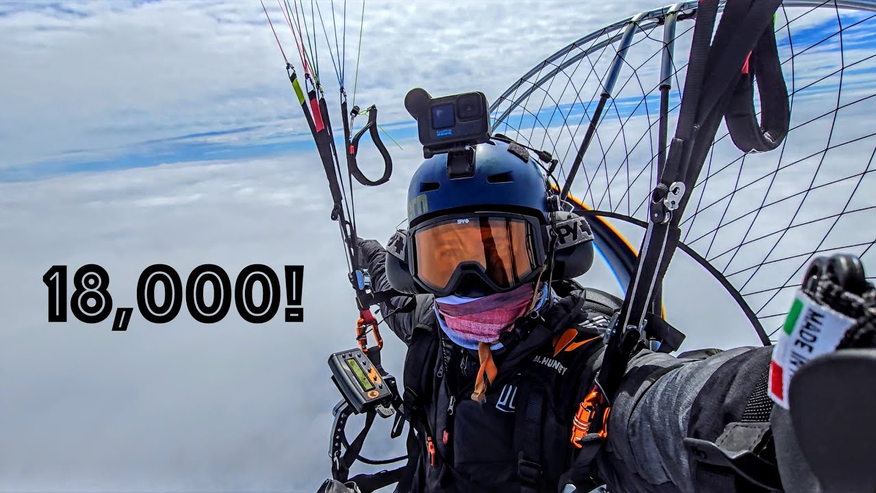 Flying to 18,000 Feet on my Paramotor - Testing the new EFI
