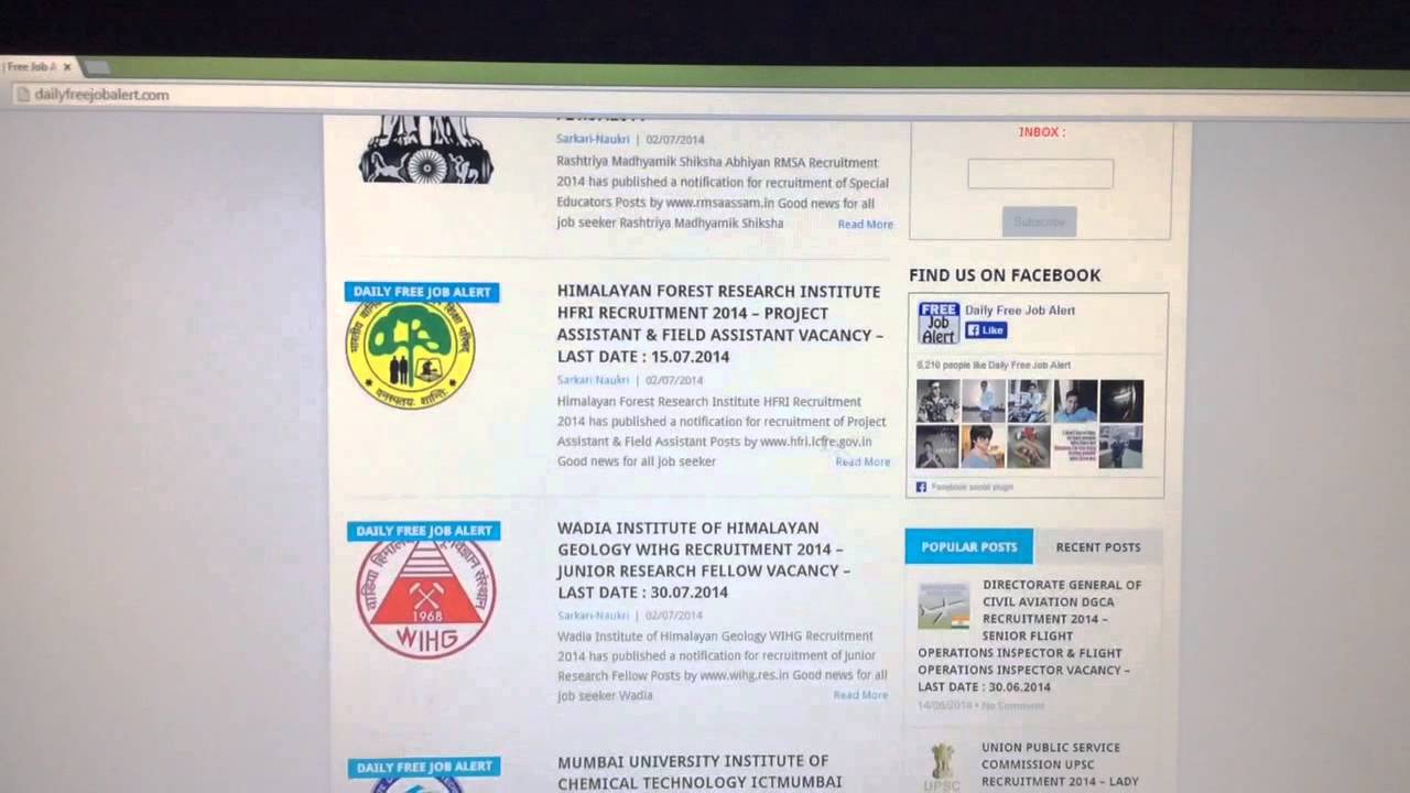 How to get Free Job Alert