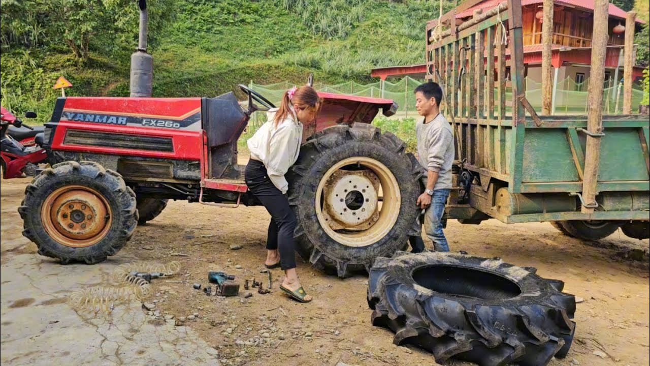 How to repair and replace new tires for agricultural land dryers