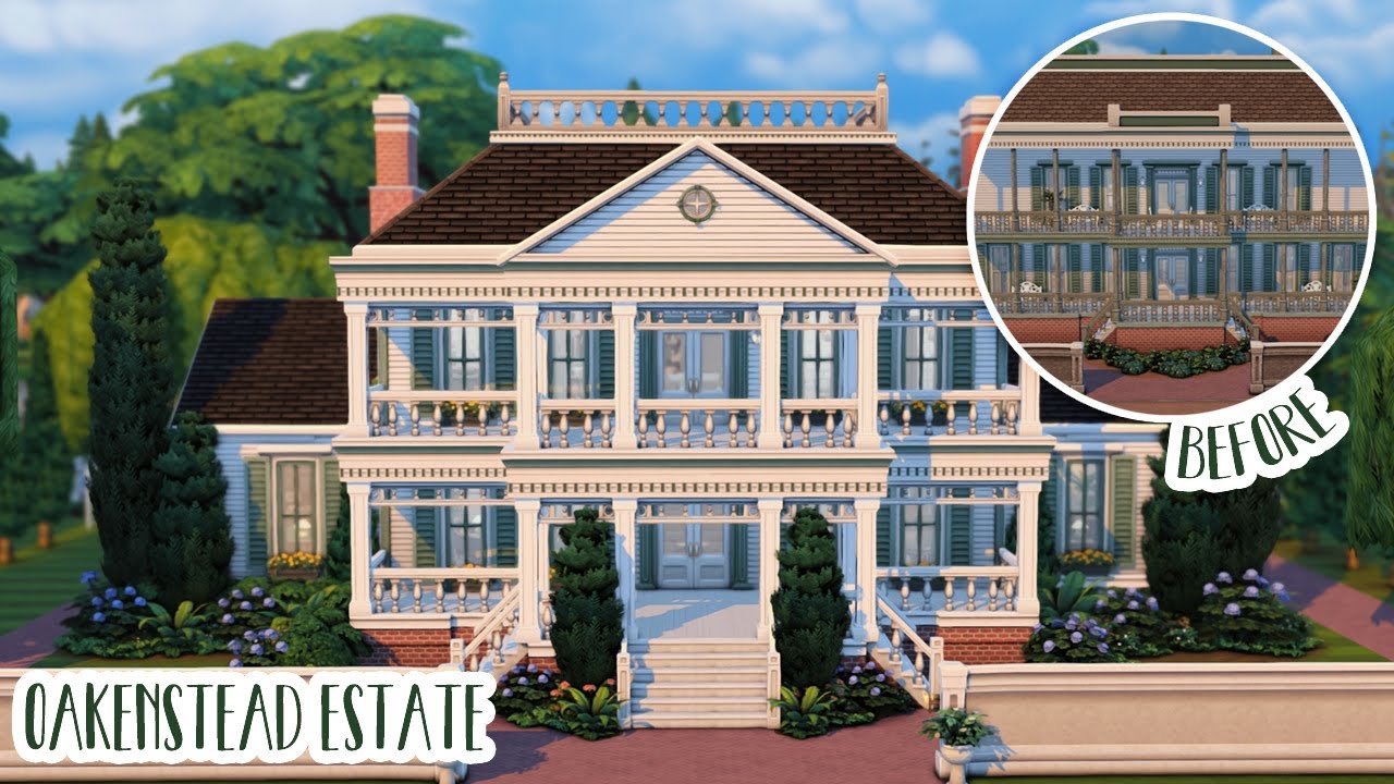 Oakenstead Estate 💎 Base Game But Better...(Sims 4 Speed Build)