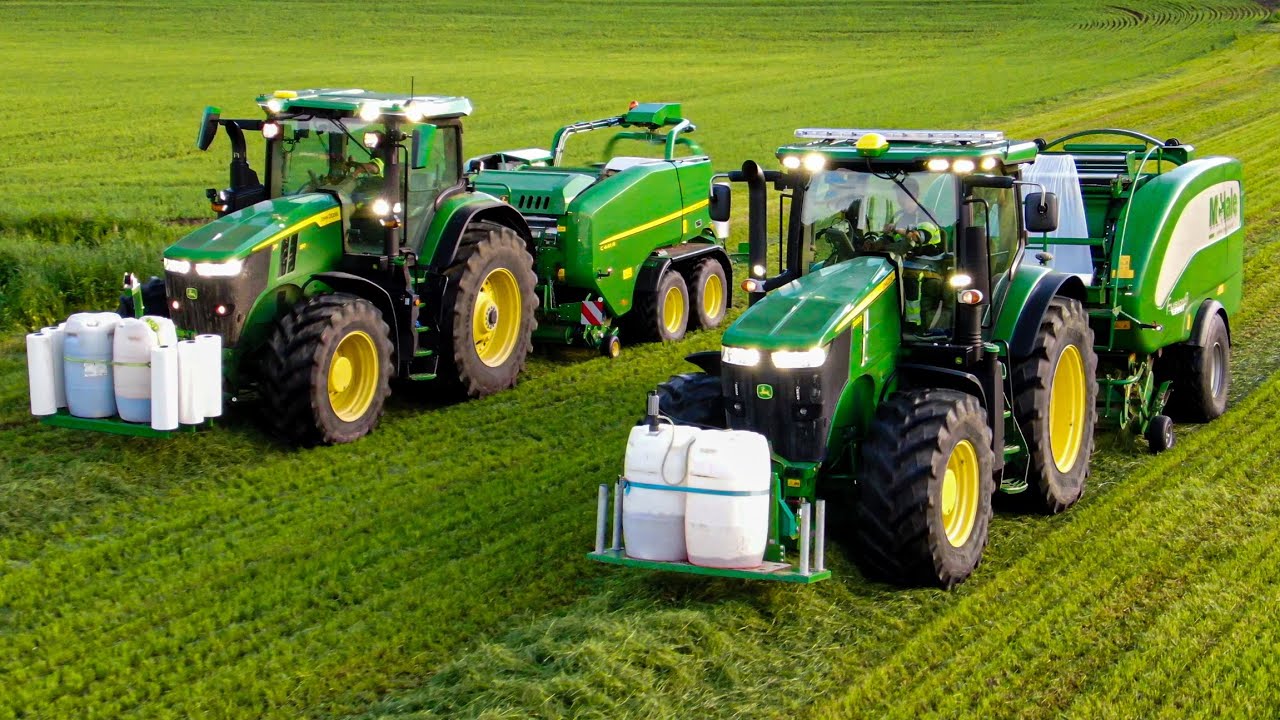 John Deere 7r 350, 7290r & 6155r at 1. cut