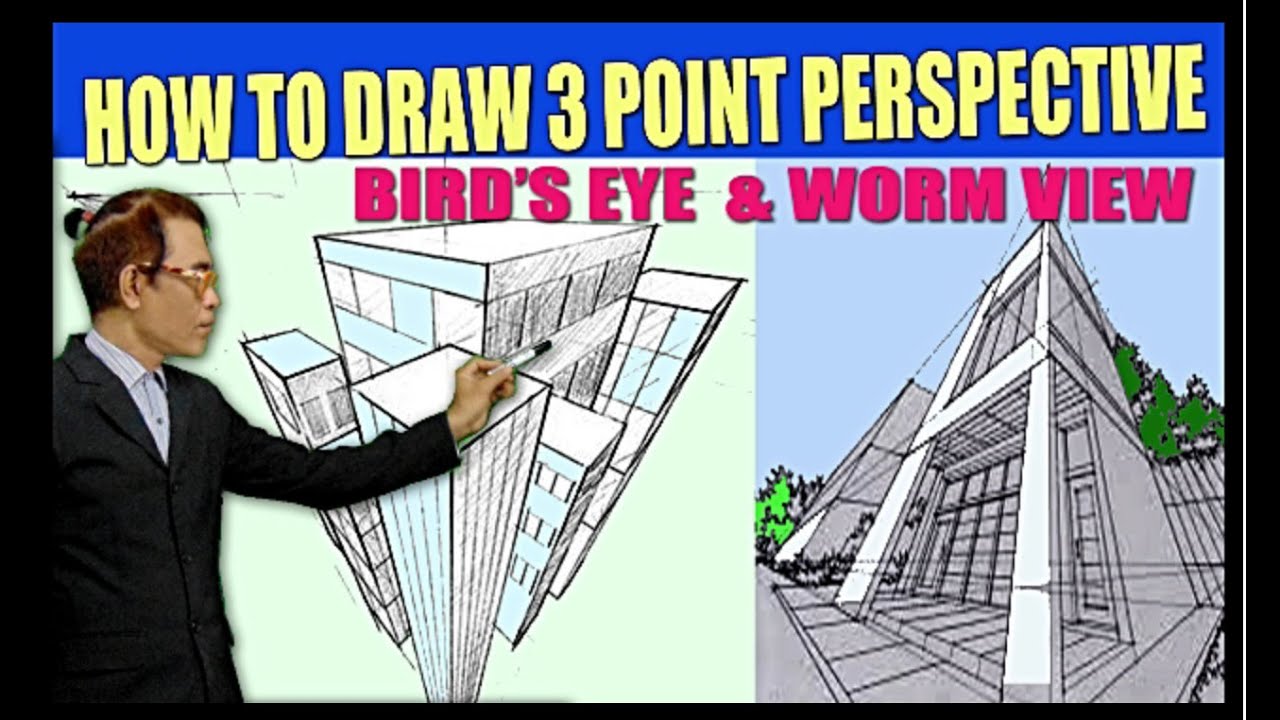 HOW TO DRAW 3 POINT PERSPECTIVE EASY METHOD
