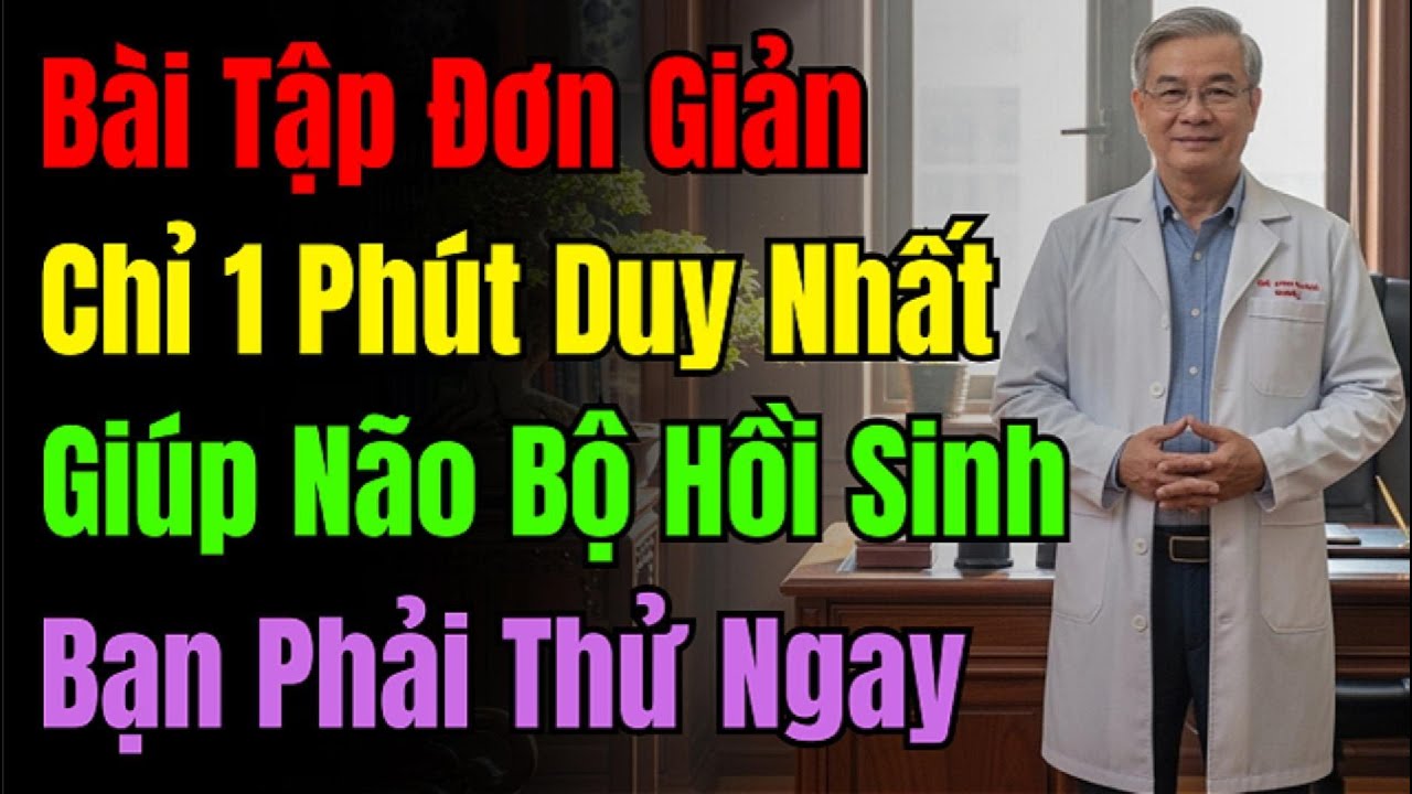 Bí Quyết Giúp Não Trẻ Lại 20 Tuổi Chỉ Với 1 Phút Mỗi Ngày! Thông Tin Gây Sốc Giới Y Khoa Vừa Tiết Lộ