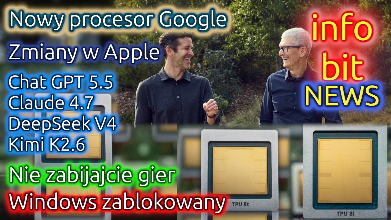 Procesory Google, nowości AI, zmiany w Apple, Europa ucieka od Microsoftu, nowe Ubuntu, ratujcie gry