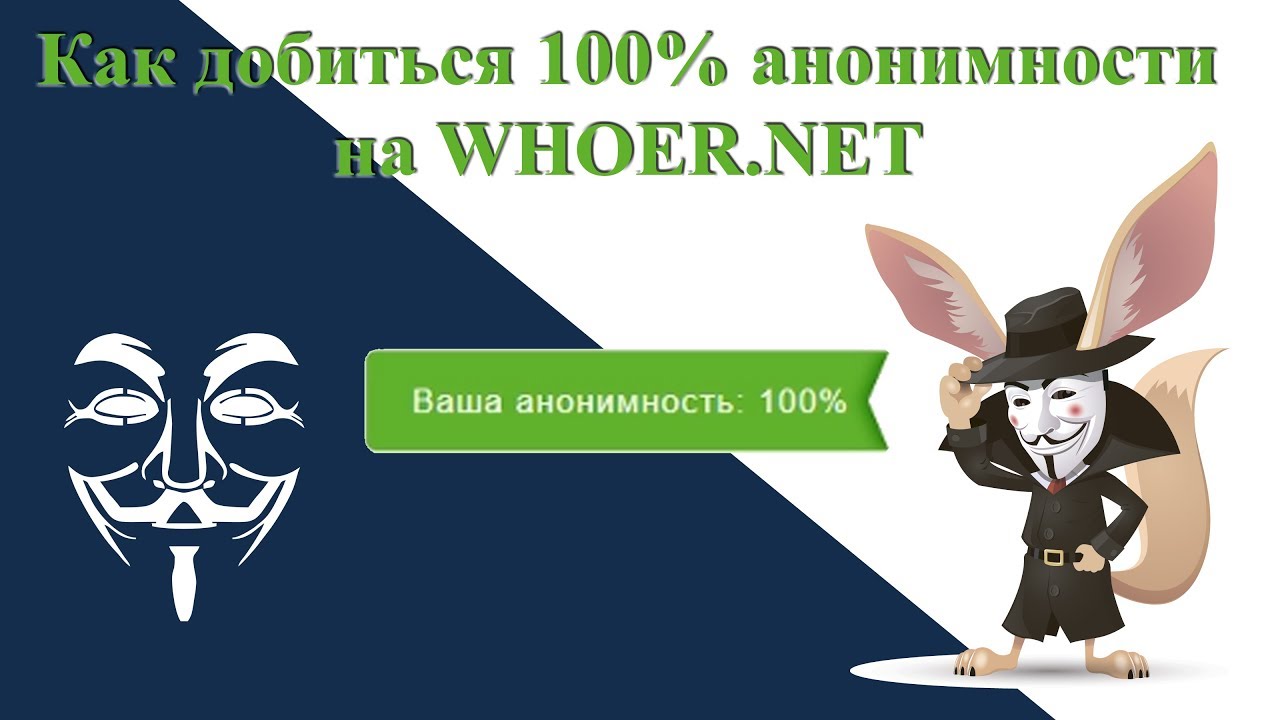 Как добиться 100% анонимности на whoer net