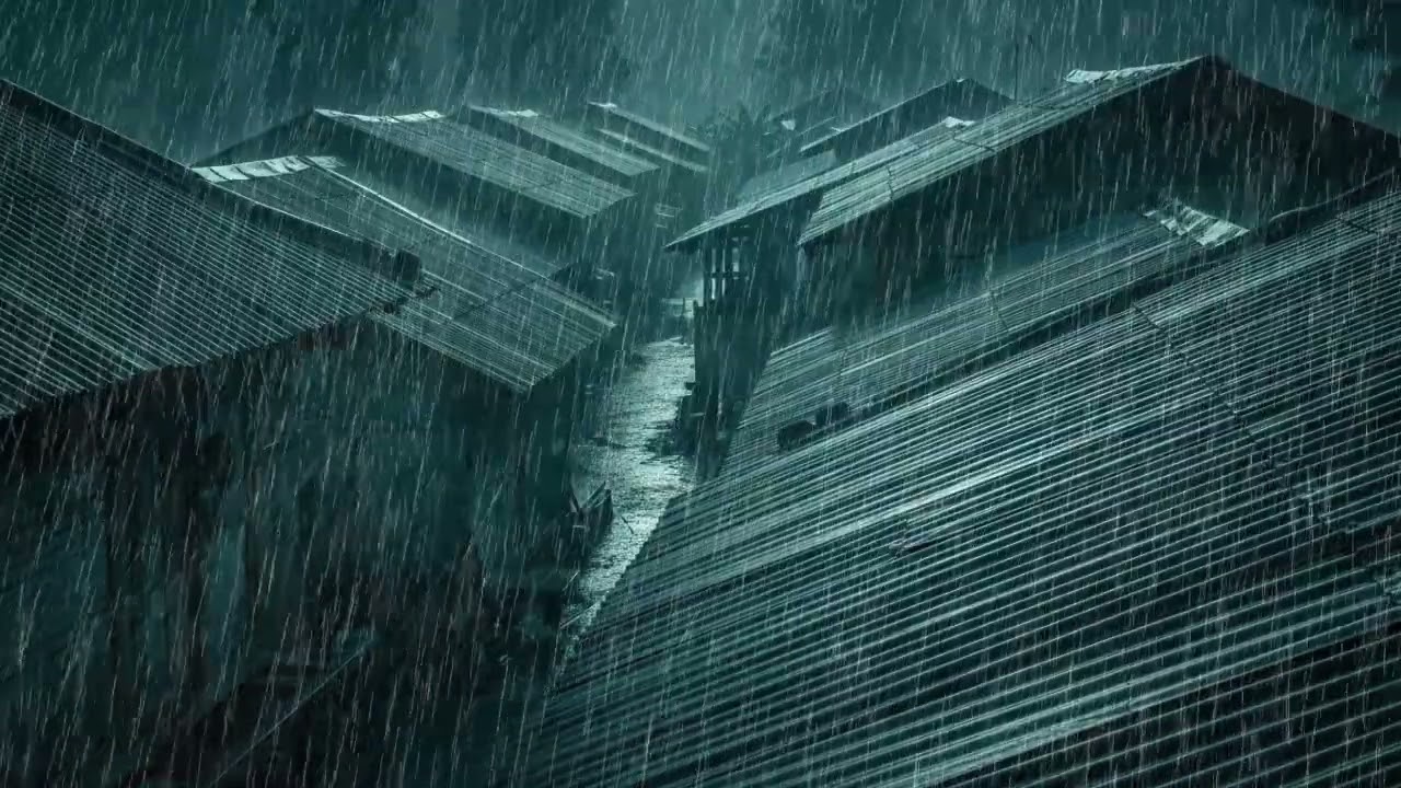 No Ads Rain Sounds for Sleeping – Deep Night Rain On Tin Roof for Nervous System Reset