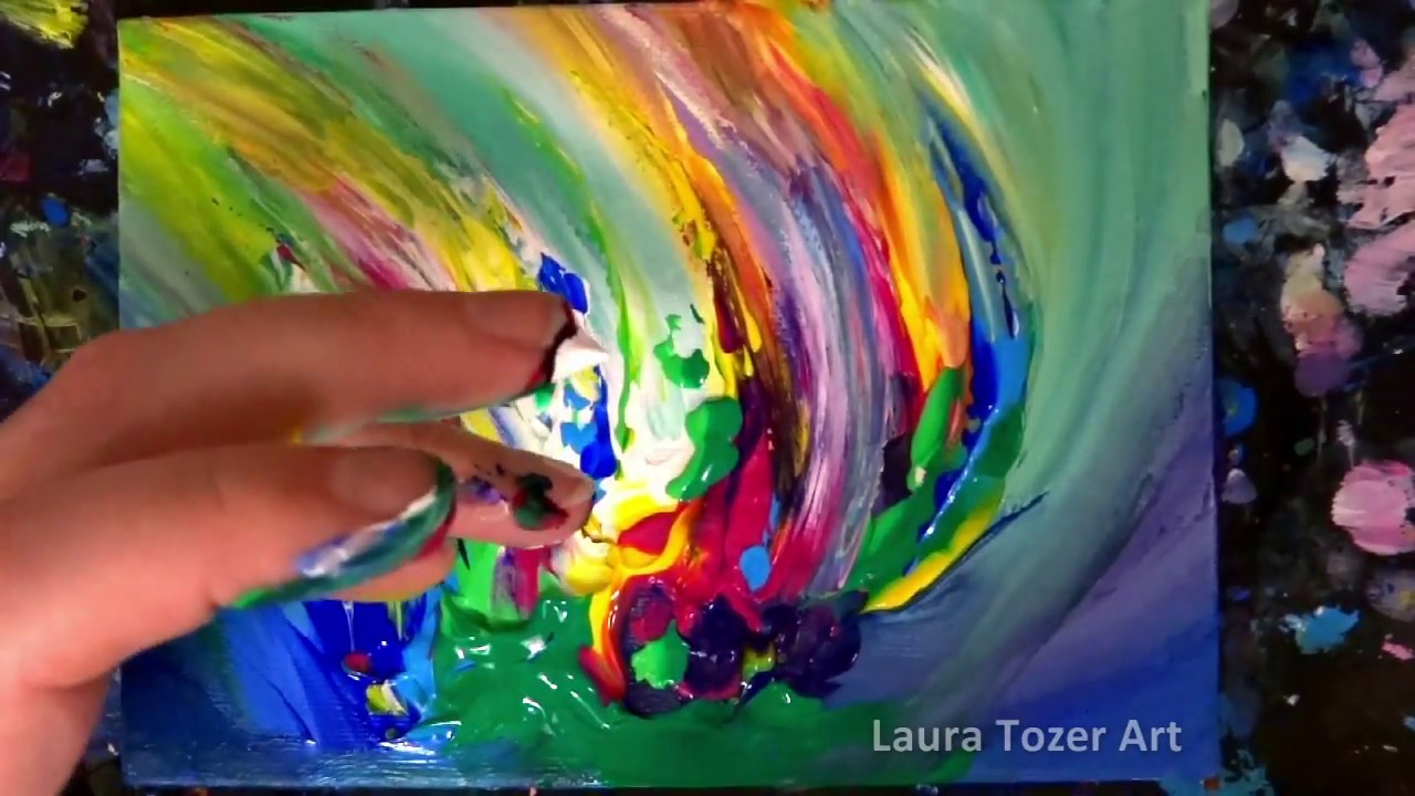 Художник по рисованию пальцами 🌈🎨 Красочная абстрактная живопись для начинающих