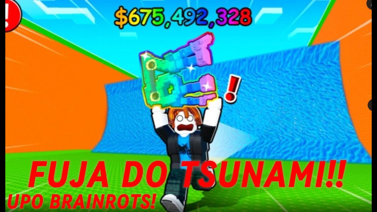 FUJA DO TSUNAMI PARA BRAINROTS!! JOGO NOVO!