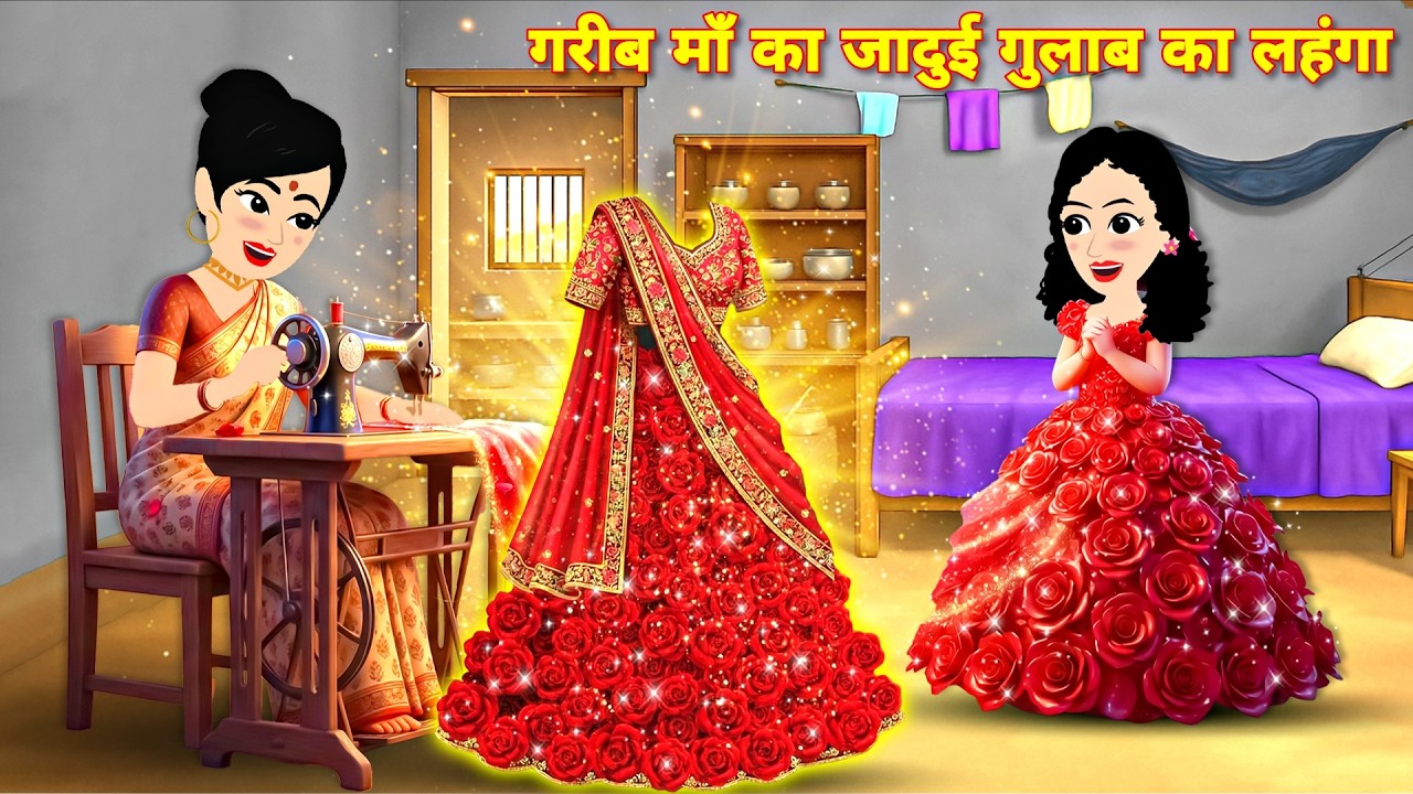 गरीब माँ का जादुई गुलाब का गाउन ✨ | Magical Story | Jadui Gulab Ka Gown | Cartoon Kahaniya