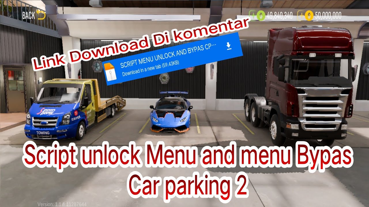NEW SCRIPT MENU UNLOCK AND BYPAS MENU CPM2 #carparkingmultiplayer2