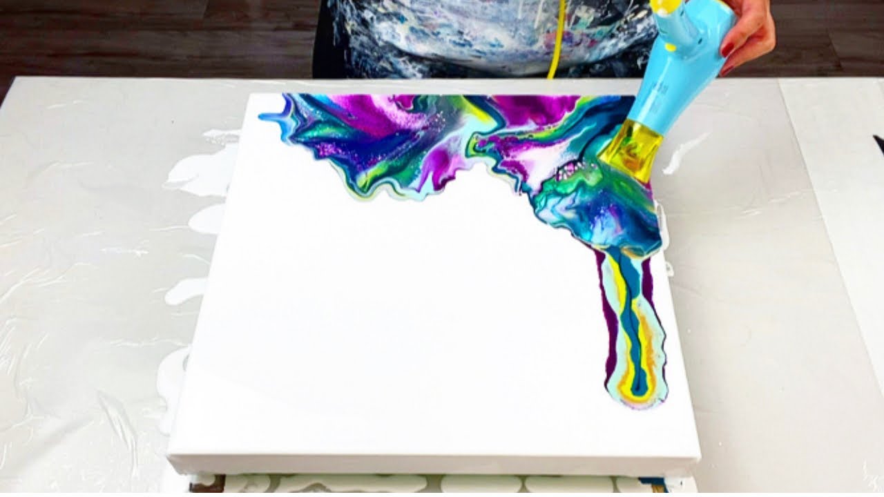 # 380 - RAINBOW of Colours | Fluid Art Tutorial | Liquid Painting