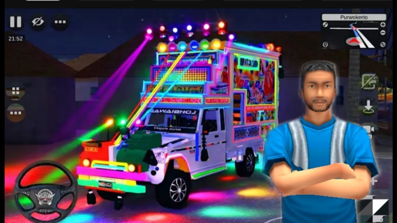 छोटे बच्चों की पार्टी में डीजे ने आज धूम मचा दी 🥰 DJ pickup mod DJ wala game #bussimulatorindonesia 
