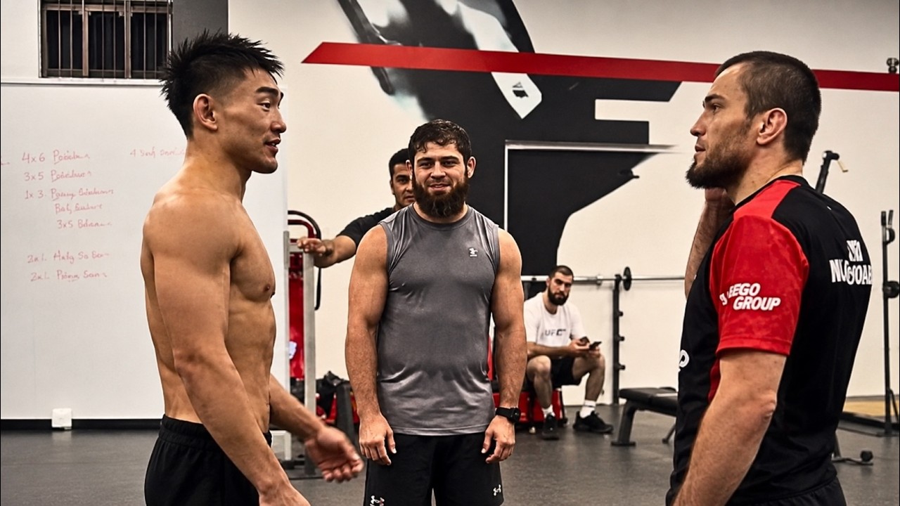 Умар Нурмагомедов встретился с Сун Ядуном перед боем на UFC в Шанхае
