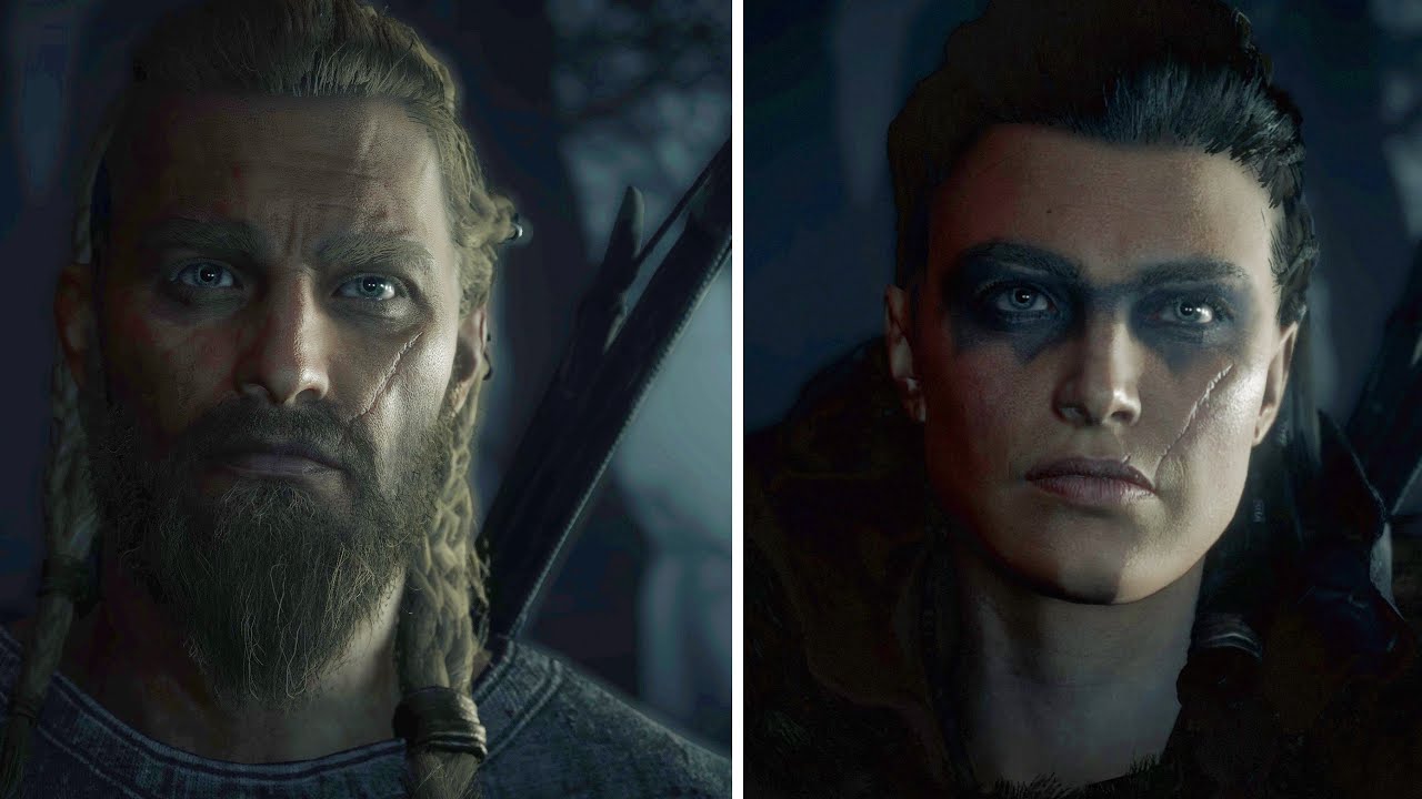 Assassin's Creed: Valhalla - Male Eivior vs Female Eivior Fights Kjotve the Cruel (Comparison)