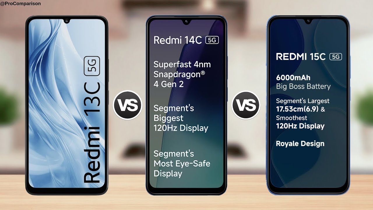 Redmi 13C 5G против Redmi 14C 5G против Redmi 15C 5G || Полное сравнение