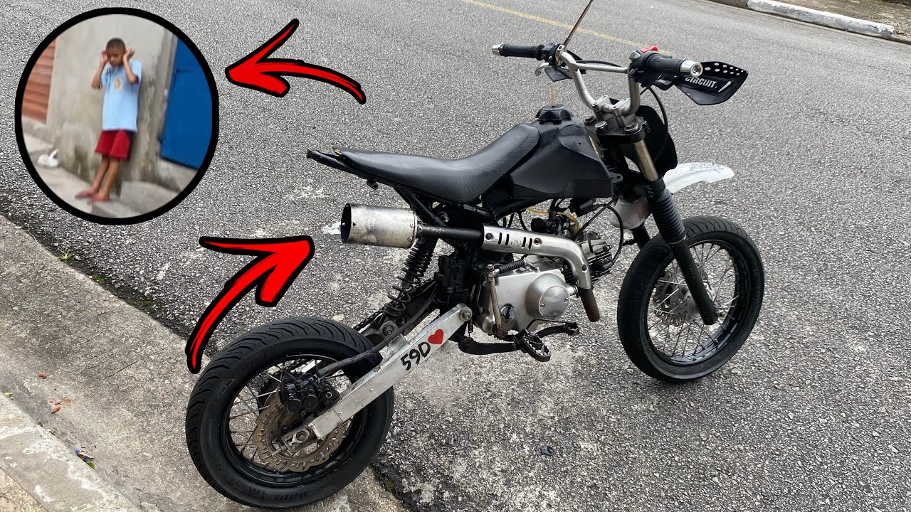 PIÃO DE 2 POLEGADAS NA MINI MOTO🤯🔥