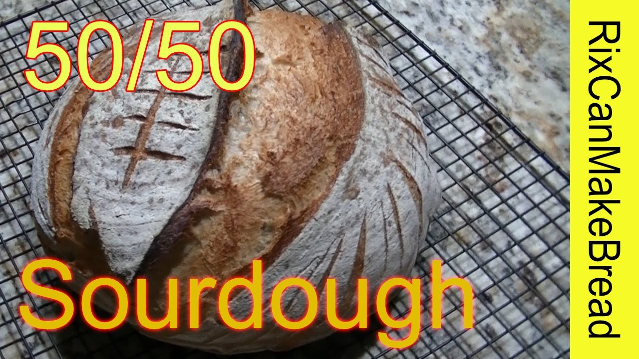 AWESOME 50/50 Sourdough Bread | Sprouted Wheat Delicious! EASY!
