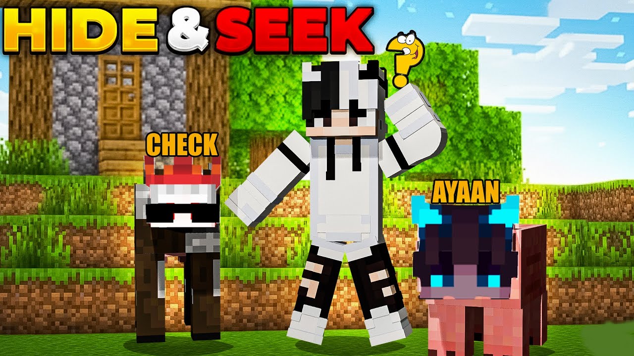 Minecraft HIDE And SEEK but You can CHANGE into Any MOB..! ft. ⁨