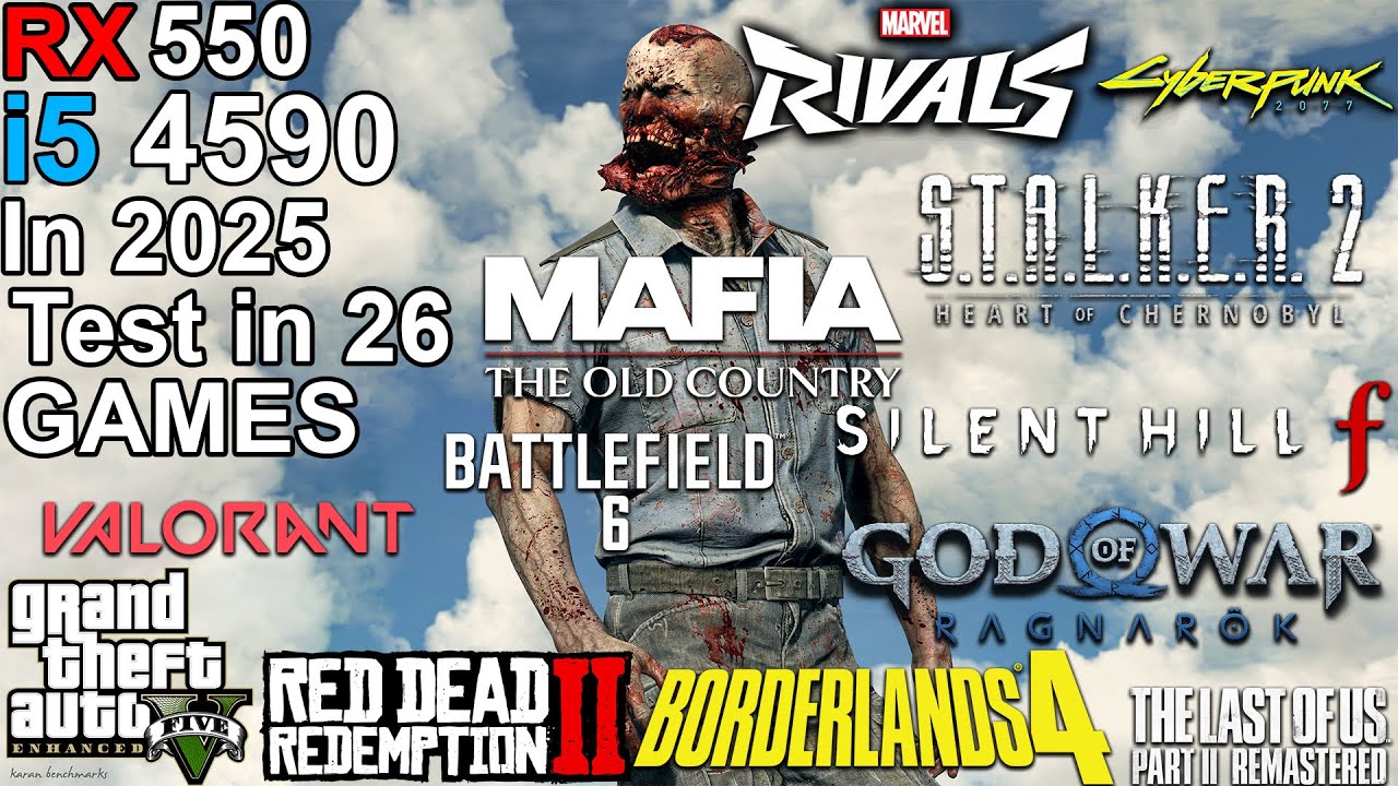 RX 550 + i5 4590 in 2025 - Test 26 Games