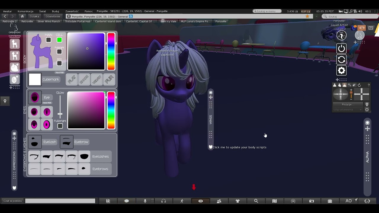 Open pony (SL) jak zrobić avatar kucyka PL