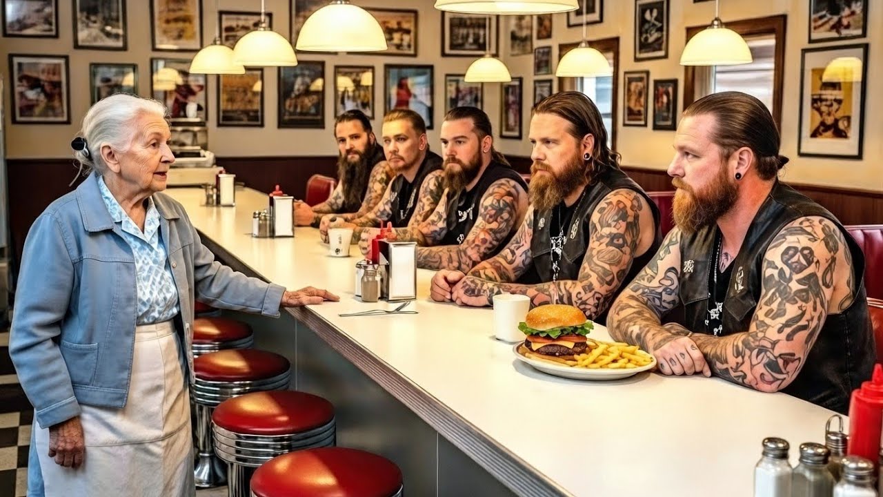 Пожилая женщина сказала байкерам Hells Angels «Здравствуйте, сэр, у моей дочери ТАКАЯ ЖЕ татуировка