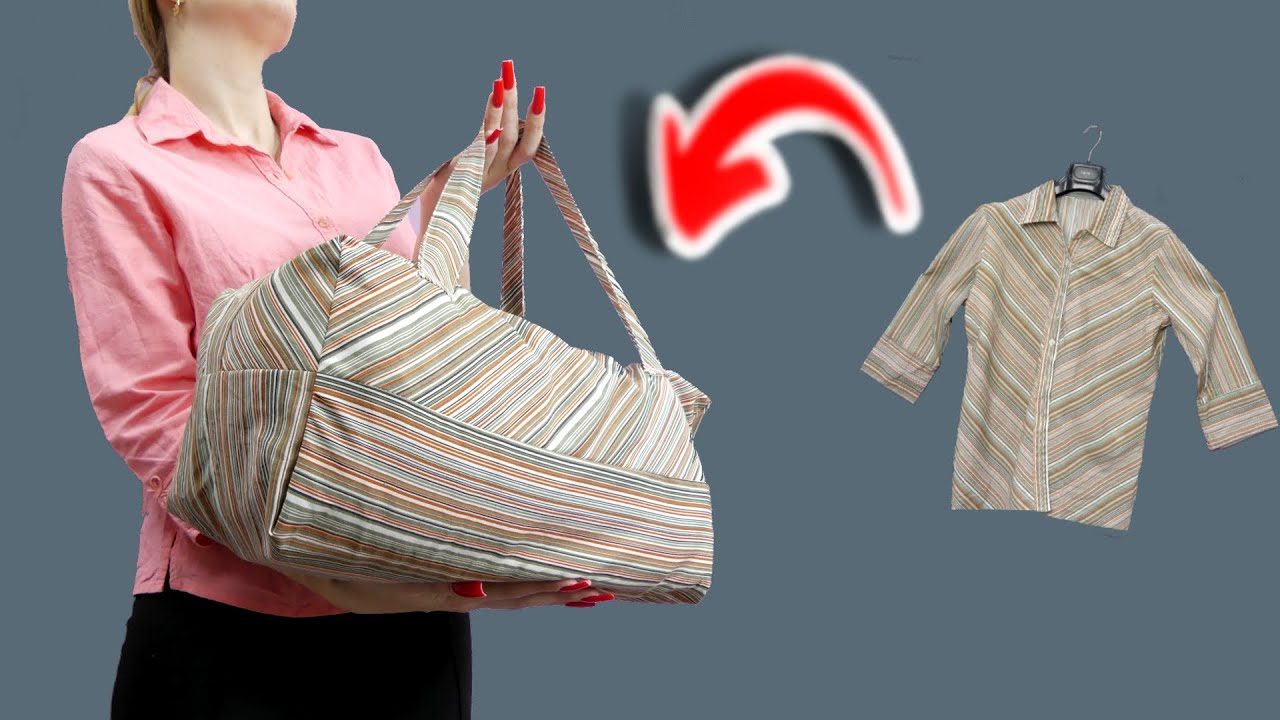 How to sew perfect a bag from a shirt in 30 minutes
