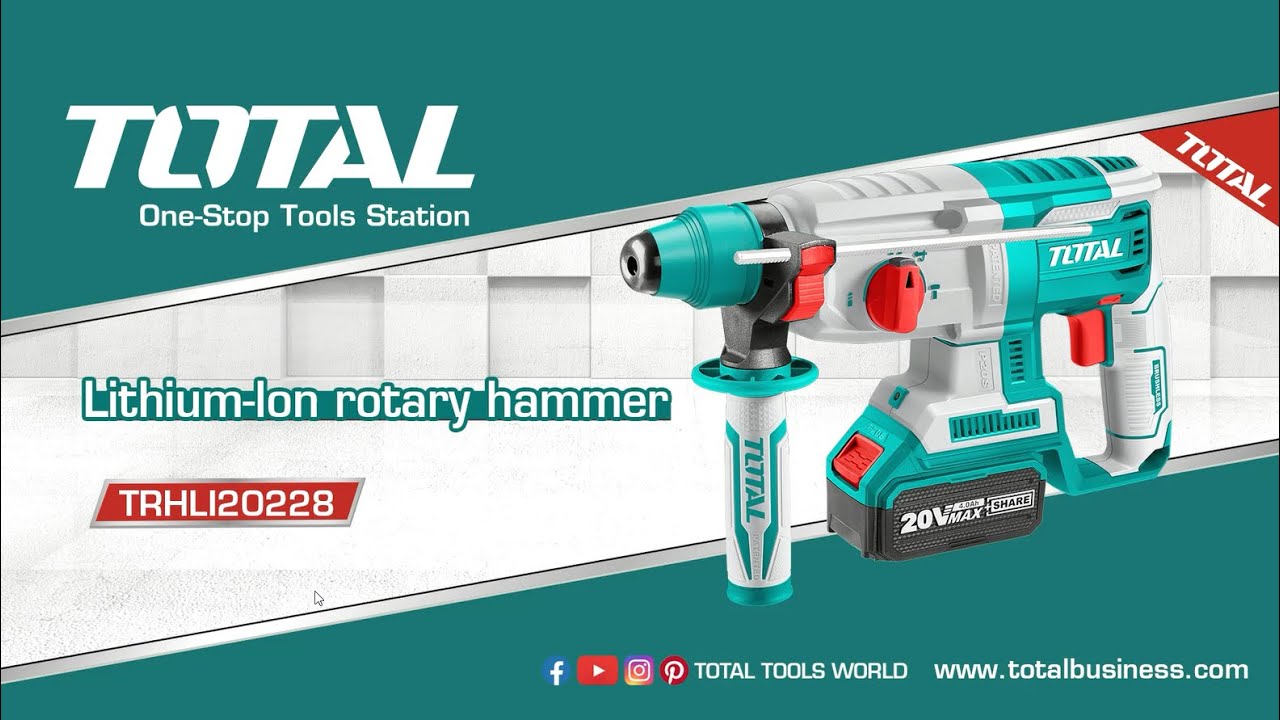 TOTAL Cordless Rotary Hammer TRHLI20228