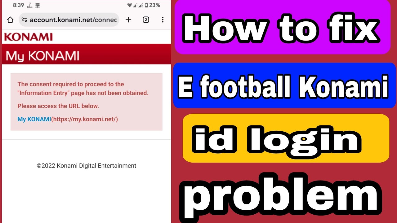 how to solve konami id login problem | efootball 2026 Konami id login problem 2025