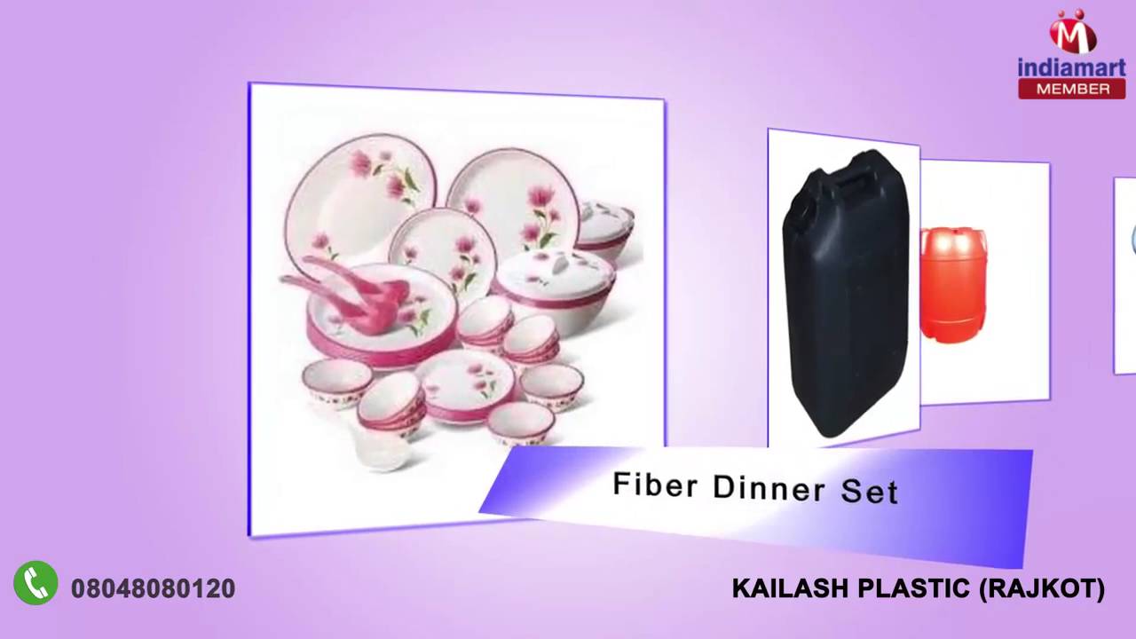 Dinner Set And Bottle Cap By Kailash Plastic, Rajkot