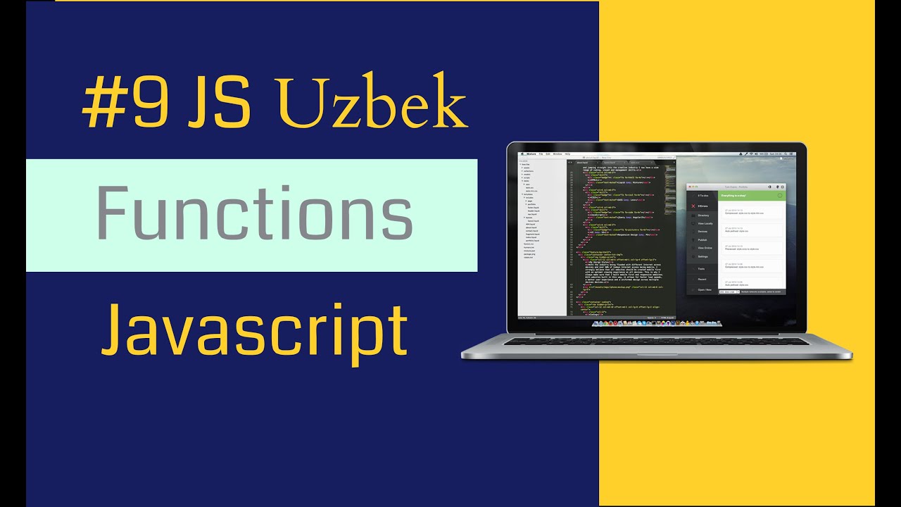 #9 Functions || JS Uzbek || funksiyalar va ularning ishlatish orni