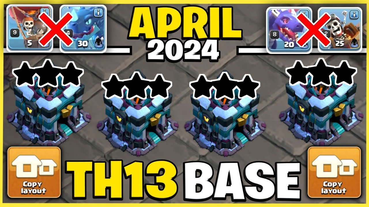 TOP 20 NEW BEST TH13 WAR BASE LINK 2024 || TH13 CWL BASE LINK 2024 || TH13 BASE LINK CLASH OF CLANS
