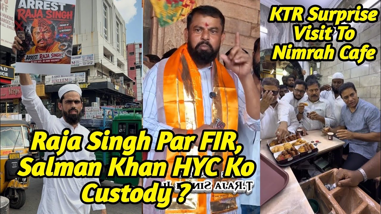 Raja Singh Pe New FIR, HYC Salman Custody Ne, KTR At Charminar, Police Ka Operation Kavach 