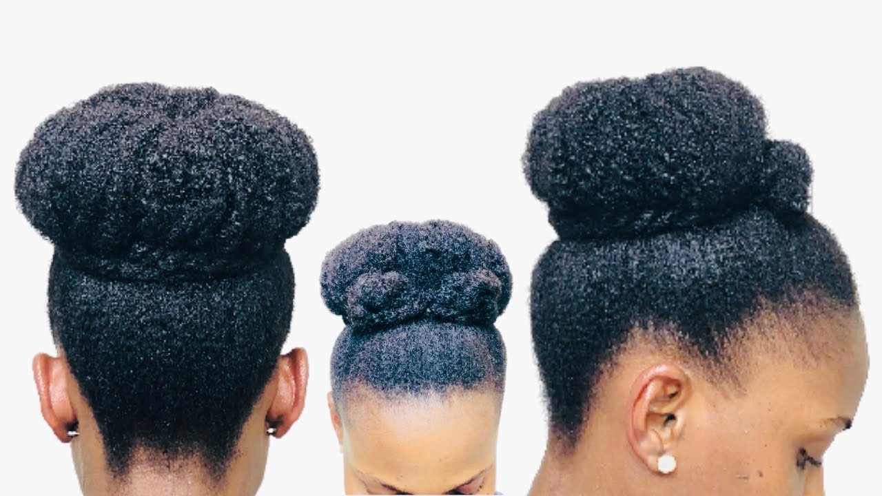 High Bun on Natural Hair with a “Hairband” || Natural Hairstyle || no voice