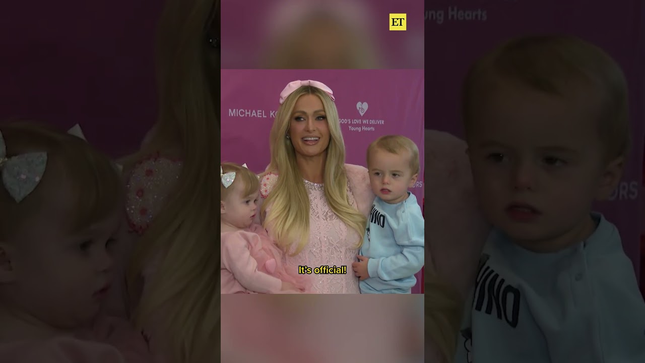 Paris Hilton Brings Phoenix and London to Their First Red Carpet #parishilton #shorts