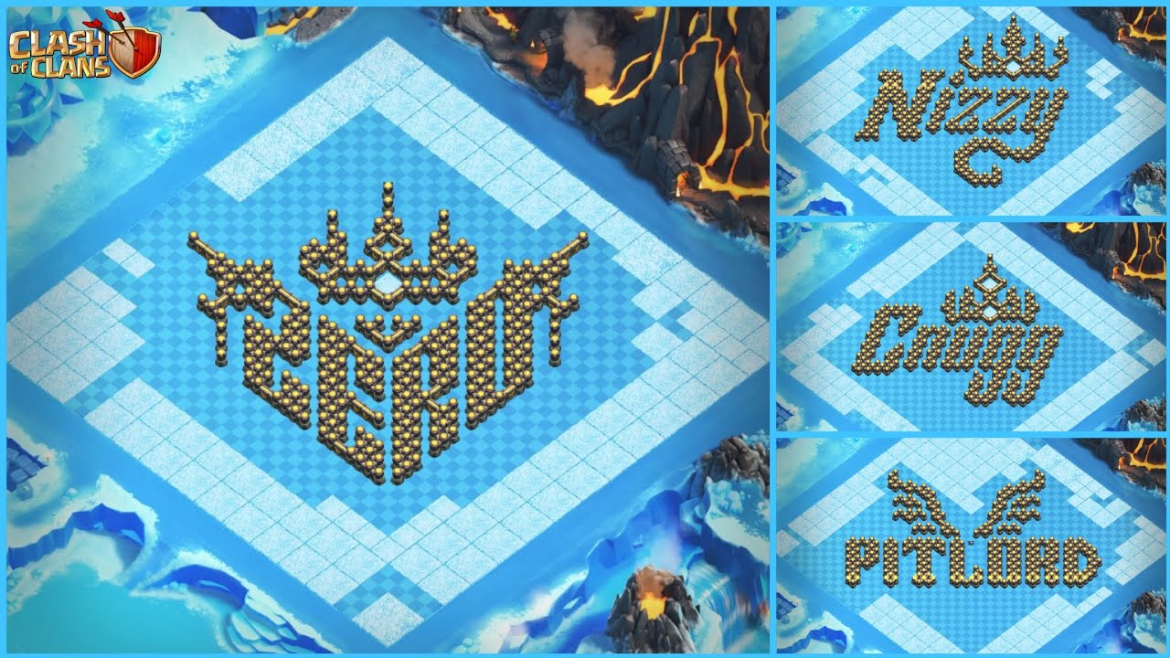 Desain Base Nama Unik di Clash of Clans! 🔥 (COC Name Art Base)