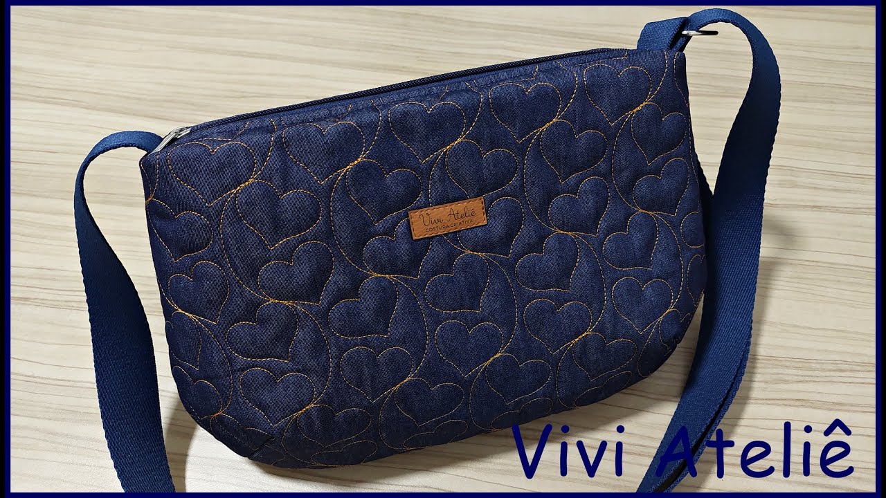Bolsa Luna em Jeans Matelassado | Passo a Passo | Vivi Ateliê