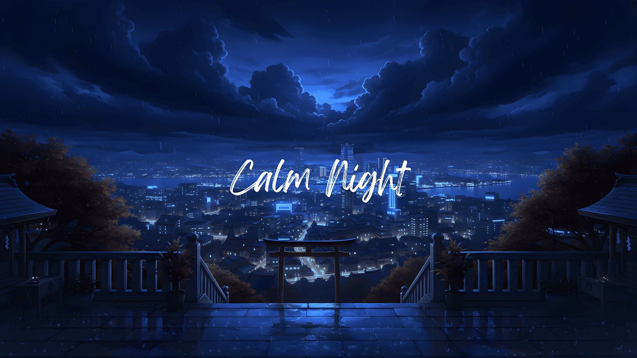 Rain Falling Over Tokyo 🌧️ Night Lofi for Calm Thoughts